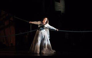 Elza van den Heever (Senta), photo by Curtis Brown for the Santa Fe Opera