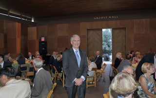 Richard Gaddes at the dedication of Gaddes Hall