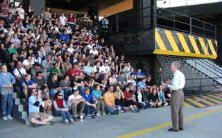 Richard Gaddes talks with the Technical Apprentices, 2008